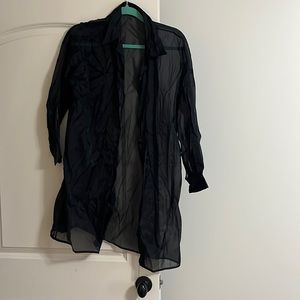 Silk sheer JLuxLabel button down